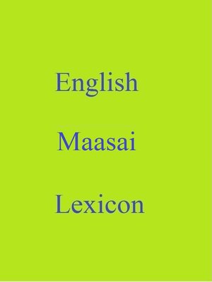 cover image of English Maasai Lexicon